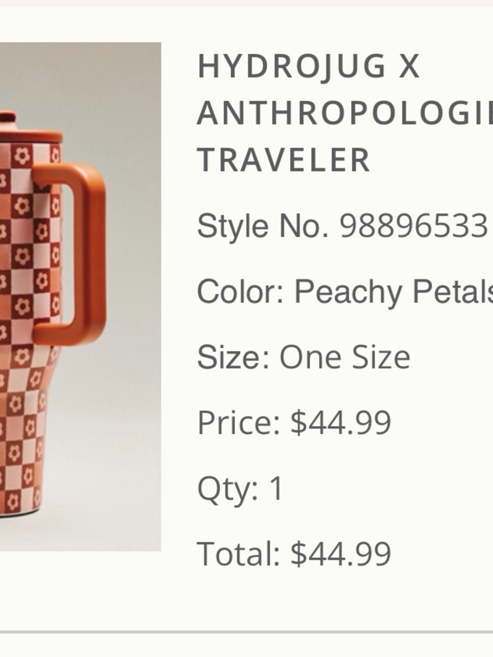 Limited Edition 40oz Anthropologie Hydrojug *BRAND NEW* - Picture 5 of 5